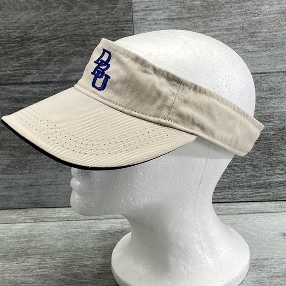 Big Play All American Made DBU Golf Visor Adjustable Back Hook and Loop Tan - Picture 1 of 9